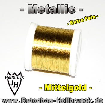 Metallic Bindegarn - Fein - Farbe: Mittelgold - Allerbeste Qualität !!!
